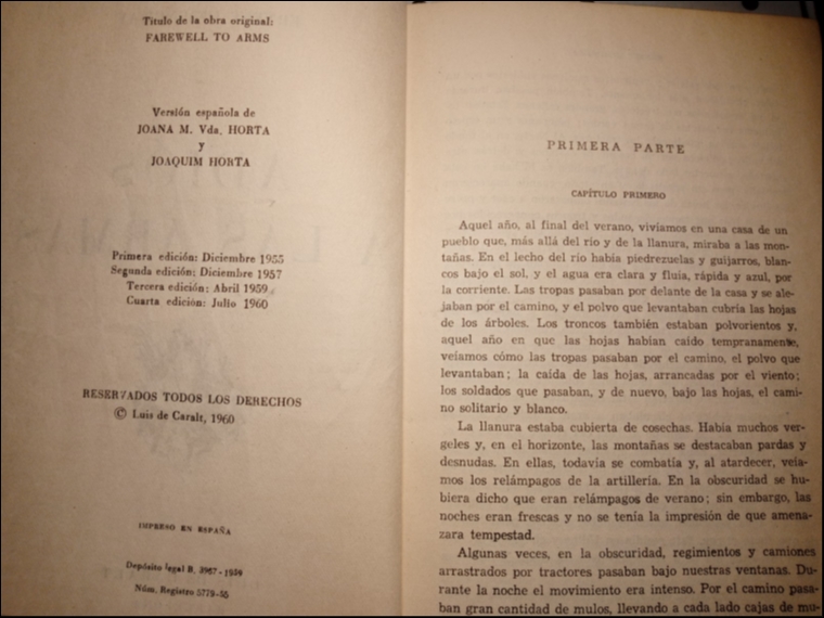 ADIÓS A LAS ARMAS (ERNEST HEMINGWAY)